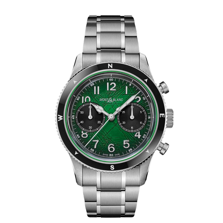 Montblanc New Watches - 1858 - AUTOMATIC CHRONOGRAPH OXYGEN GREEN | 133298 | Manfredi Jewels
