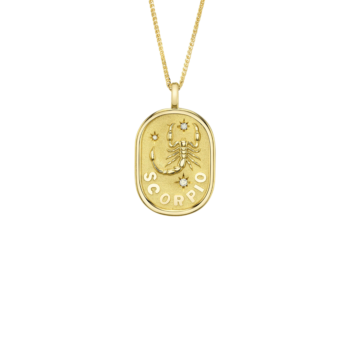 Shy Creation Jewelry - 14K Yellow Gold & Diamond Zodiac ’Scorpio’ Pendant | Manfredi Jewels