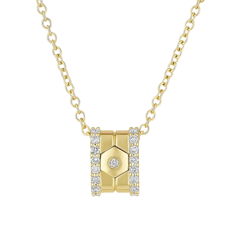 Miseno - 18K Yellow Gold & Mother of Pearl Baia Sommersa Pendant | Manfredi Jewels
