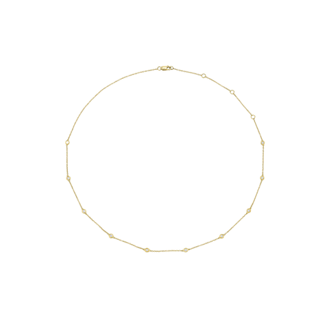 14K Yellow Gold 0.28ct Diamonds by the Yard Necklace