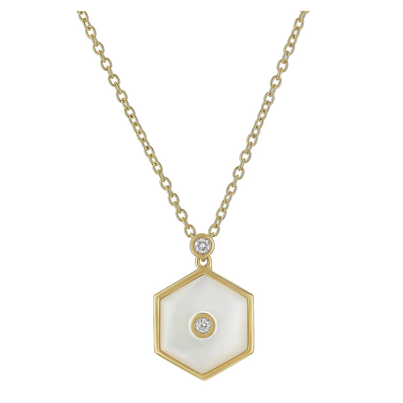 Miseno - 18K Yellow Gold & Mother of Pearl Baia Sommersa Pendant | Manfredi Jewels