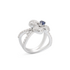 Ischia 18K White Gold Sapphire & Diamond Flower Ring