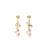 Paradise 18K Yellow Gold Mixed Gemstone & Pearl Short Drop Earrings