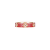18K Rose Gold, Red Enamel & Diamond Love In Verona Ring