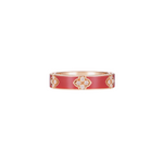 18K Rose Gold, Red Enamel & Diamond Love In Verona Ring
