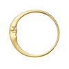 Crescent Moonface 18K Yellow Gold Diamond Bangle Bracelet