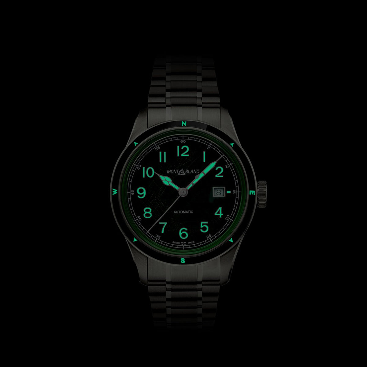 Montblanc New Watches - 1858 - AUTOMATIC DATE OXYGEN GREEN | 133269 | Manfredi Jewels