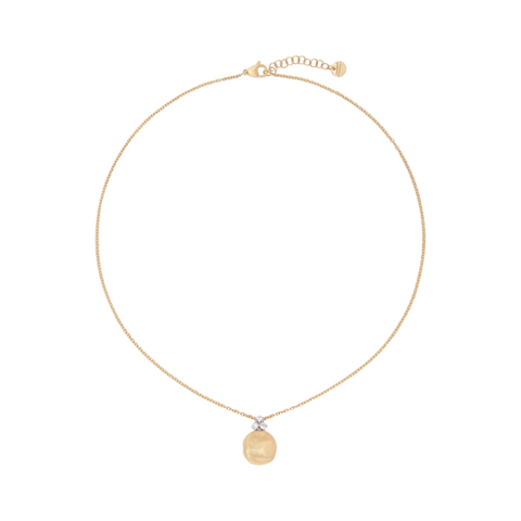 Africa 18K Yellow Gold Pendant Necklace With Diamonds