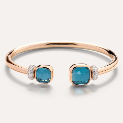 Nudo 18K Rose Gold Blue London Topaz & Diamond Bracelet