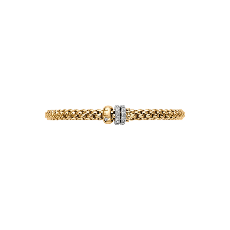 Solo 18K Yellow & White Gold Pavè Diamond Flex’it Bracelet