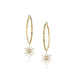 Celestia 18K Yellow Gold Star Diamond Pavé Drop Earring