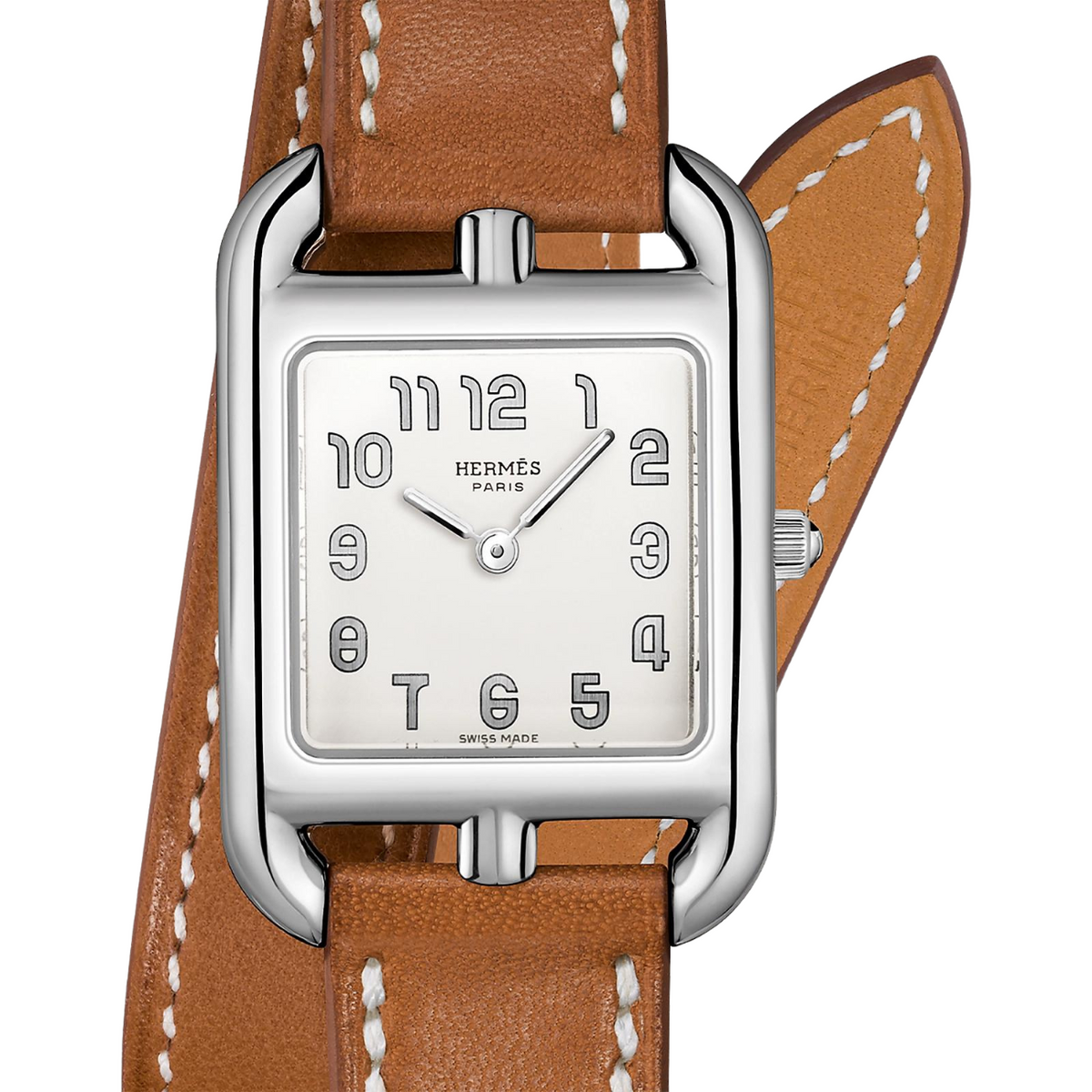 Hermès Watches - CAPE COD - OPALINE SILVER DOUBLE TOUR SMALL WATCH | Manfredi Jewels