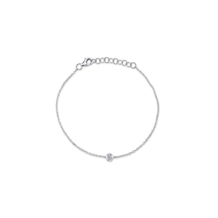 Bailey 14K White Gold 0.06ct Diamond Bezel Set Bracelet