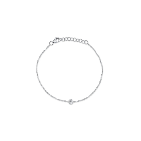 Bailey 14K White Gold 0.06ct Diamond Bezel Set Bracelet