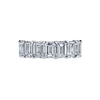 Platinum 7-Stone Emerald Cut Diamond Buttercup Band – 2.77 CTW