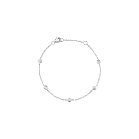 Bailey 14K White Gold 0.13ct Diamonds by the Yard Bracelet