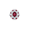 18K White Gold, Diamond, & Ruby Cocktail Ring