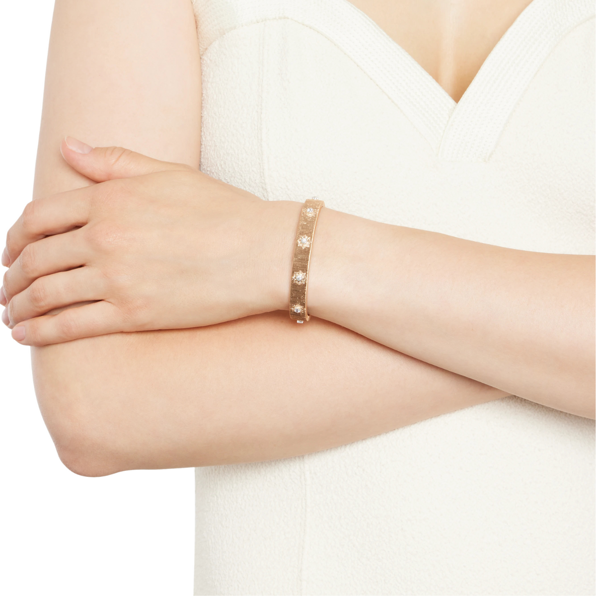 Buccellati - Macri 18K Rose Gold & Diamond Classica Bangle | Manfredi Jewels