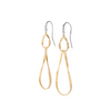 Marrakech Onde 18K Yellow Gold  Double Drop Hoop Diamond Earrings