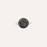 Sabbia 18K Rose Gold Black Diamond Pavé Ring