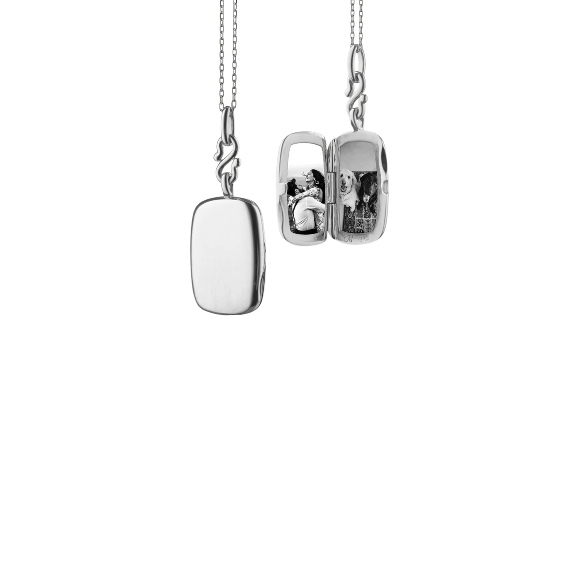 Monica Rich Kosann Jewelry - Slim ’Britt’ Sterling Silver Locket Necklace | Manfredi Jewels