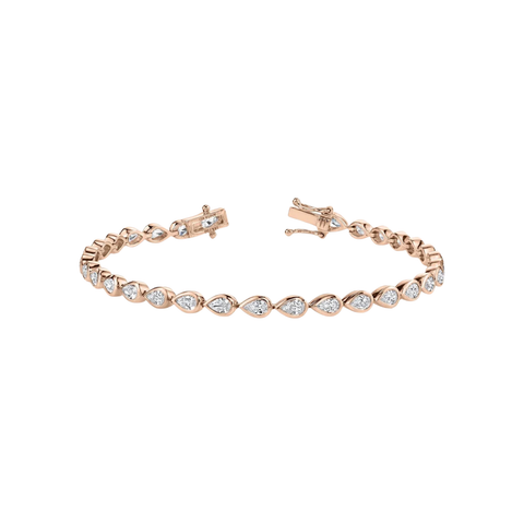 Estate Anita Ko 14K Rose Gold Bezel Set Tennis Bracelet