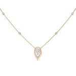 18K Yellow Gold & Diamond Fiery Necklace