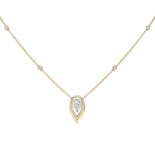 18K Yellow Gold & Diamond Fiery Necklace