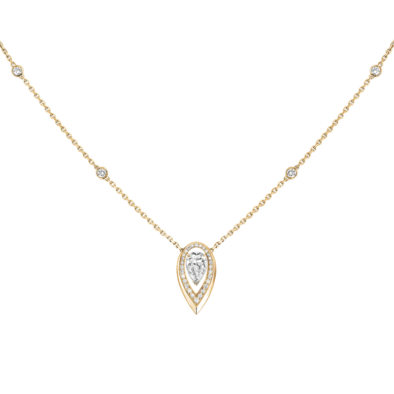 18K Yellow Gold & Diamond Fiery Necklace