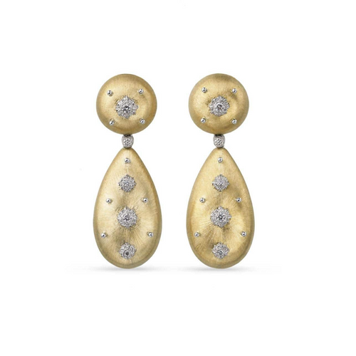 Macri 18K Yellow & White Gold Diamond Earrings