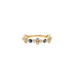 Mogul 18K Yellow Gold Sapphires & Diamonds Band Ring