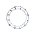 Platinum Emerald Cut Diamond Eternity Band – 2.05 CTW Set East-West