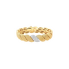 San Marco Diamond Pavé & Textured Yellow Gold Bracelet in Two Tone