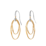 Marrakech Onde 18K Yellow Gold Double Concentric Hook Diamond Earring