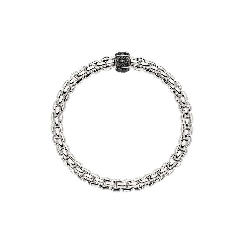 Eka 18K White Gold Black Pavè Diamond Flex’it Bracelet