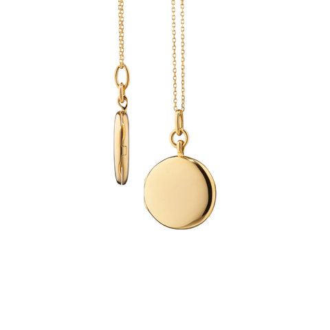 18K Yellow Gold Slim "Quinn" Gold Locket Necklace
