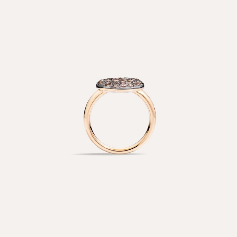 Sabbia 18K Rose Gold Brown Diamond Pavé Ring