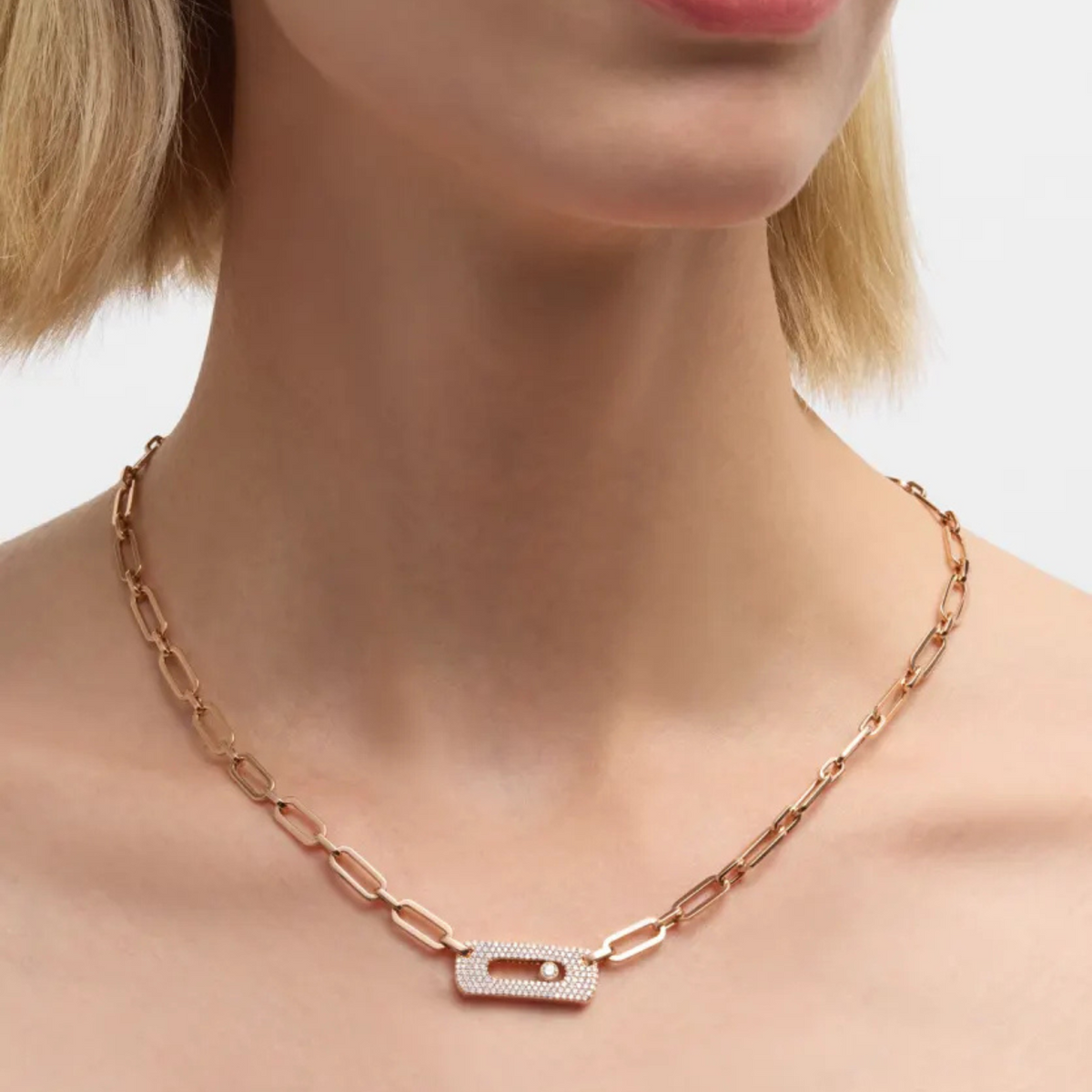 Messika Jewelry - My Move 18K Rose Gold Diamond Necklace | Manfredi Jewels
