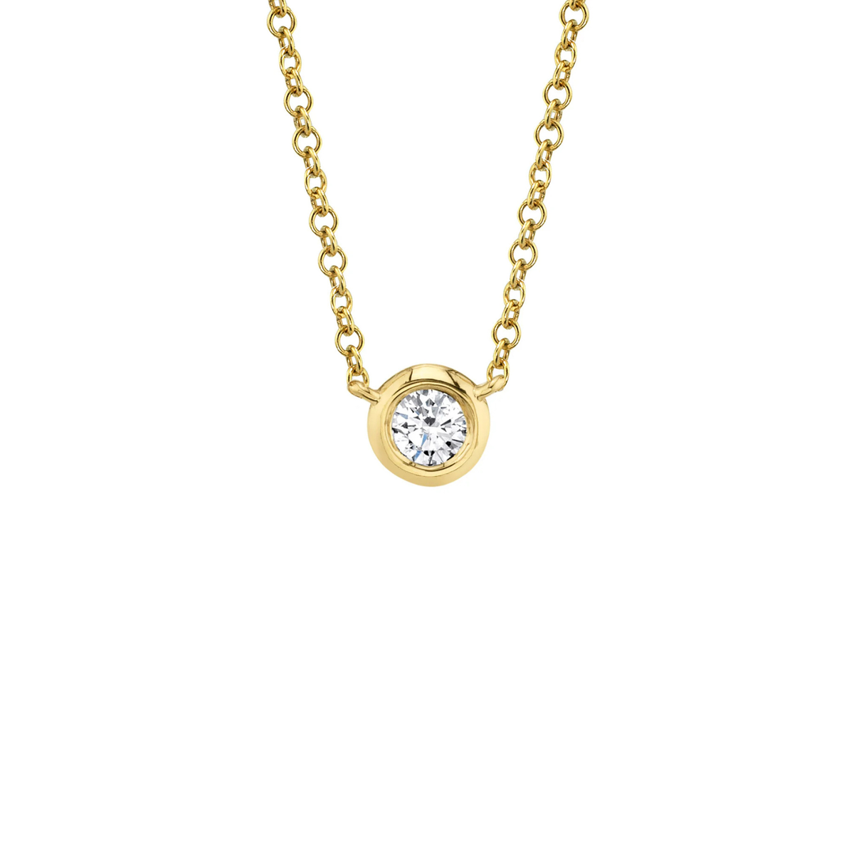 Bailey 14K Yellow Gold 0.20 Bezel Set Diamond Necklace