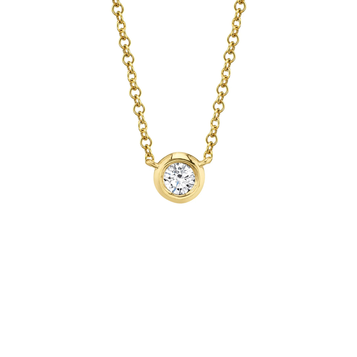 Bailey 14K Yellow Gold 0.20 Bezel Set Diamond Necklace