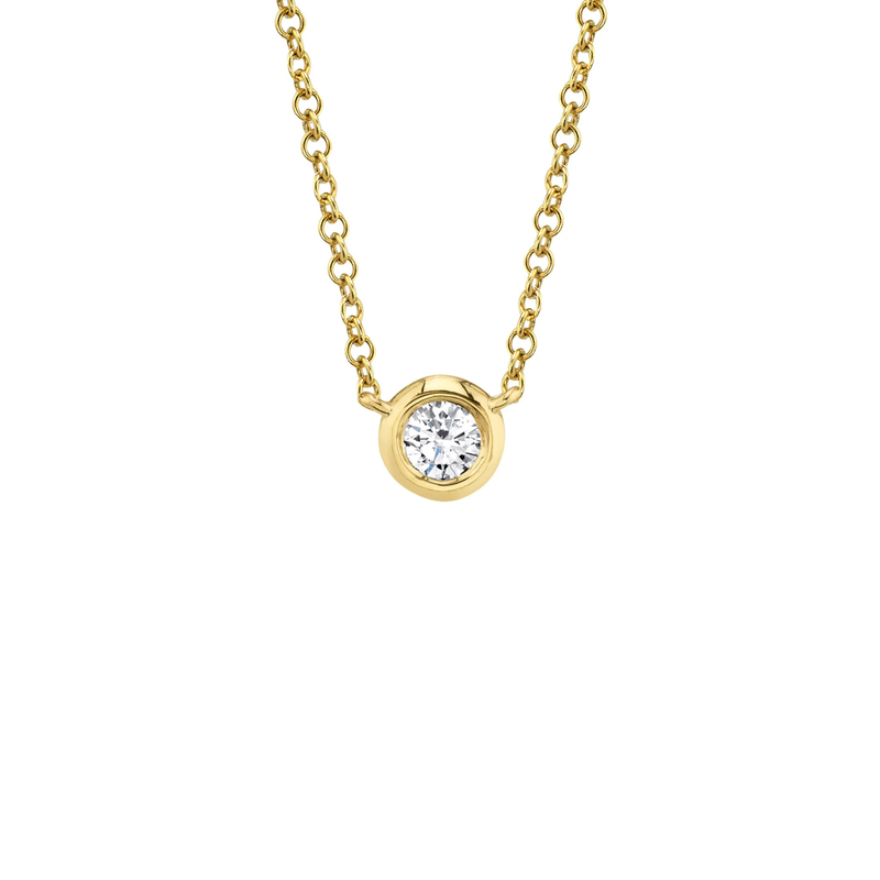Bailey 14K Yellow Gold 0.20 Bezel Set Diamond Necklace