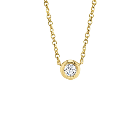 Bailey 14K Yellow Gold 0.20 Bezel Set Diamond Necklace