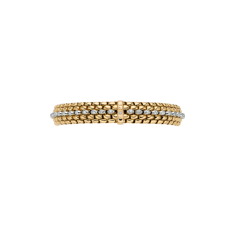 Panorama 18K Yellow Gold & Diamonds Flex'it Bracelet