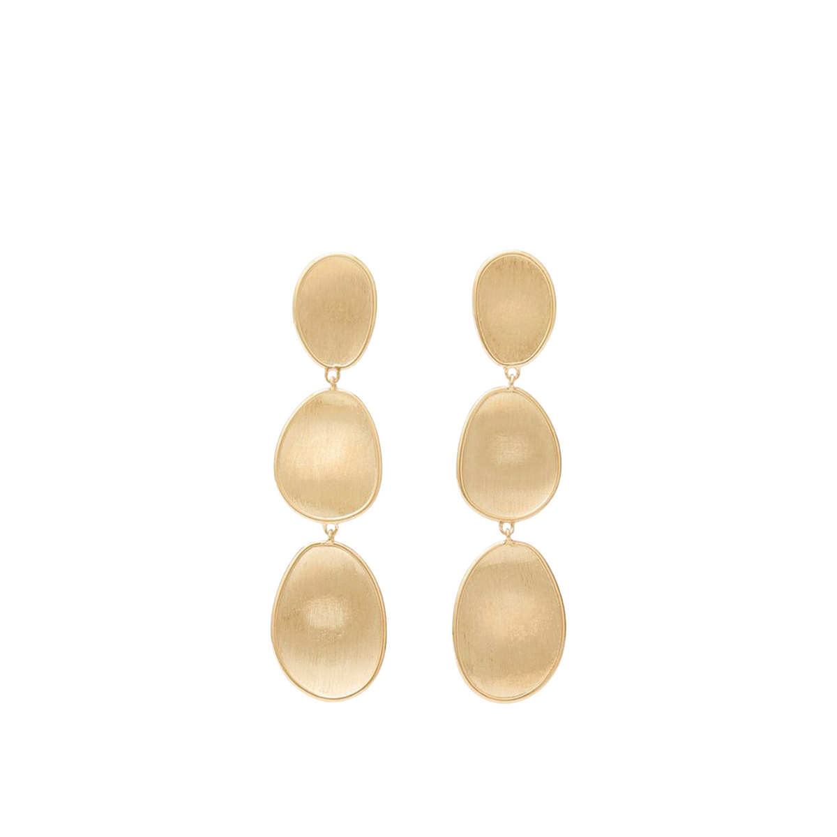 Marco Bicego - 18K Yellow Gold Lunaria 3 Drop Petal Earrings | Manfredi Jewels