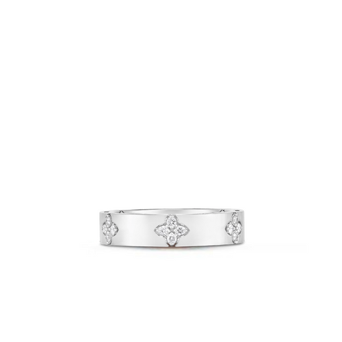 Love In Verona 18K White Gold Narrow Diamond Ring