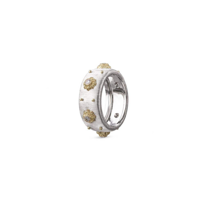 Buccellati Jewelry - Macri Eternelle 18K Yellow & White Gold Diamond Ring | Manfredi Jewels