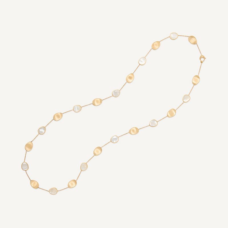 Lunaria 18K Yellow Gold White Mother of Pearl Long Necklace