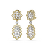 Rombi 18K Yellow & White Gold Pendant Diamond Earrings