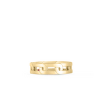 Navarra 18K Yellow Gold Slim Chain Ring