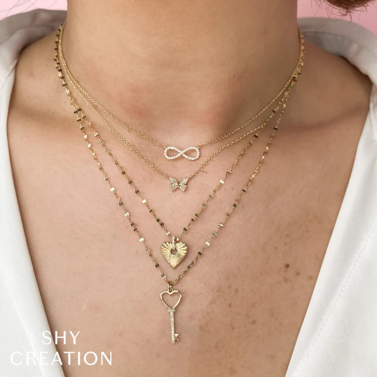 Kate 14K Yellow Gold 0.08ct Diamond Butterfly Necklace